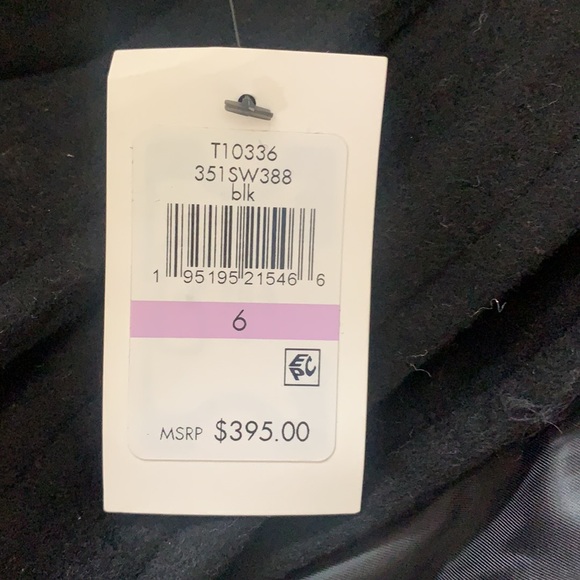 Cole Haan Black Wool Trench Coat - Picture 4 of 5